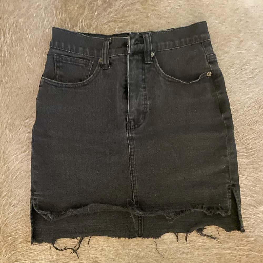 Madewell Black Denim Skirt